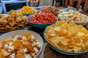  Popcorn chips with dips